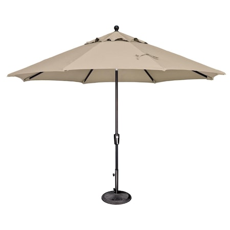 Catalina 132 in. Push Button Market Umbrella, Antique Beige & Black SSUM92-1109-A5422